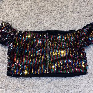 Forever 21 sequin crop top